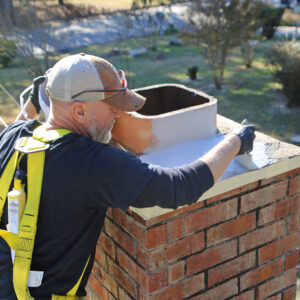 Sealing chimney crowns to prevent damage in Morristown, NJ