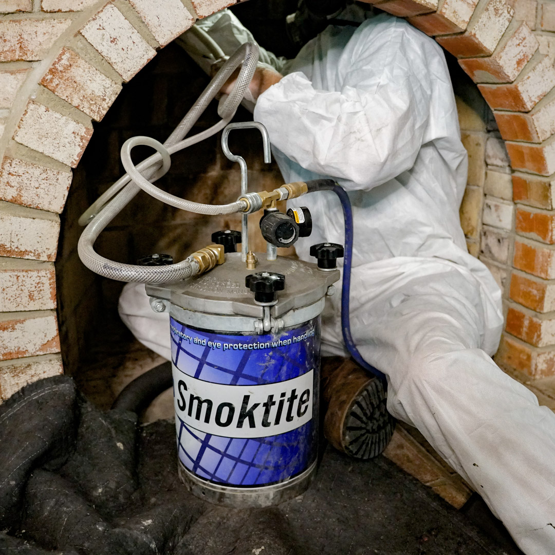 Professional smoke chamber parging with Smoktite in Hillsborough and Livingston NJ